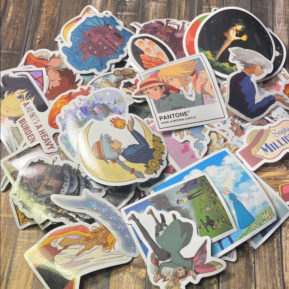 5for$10 Animated Film Cartoon Howl’s Moving Castle 50 Pack of Stickers
